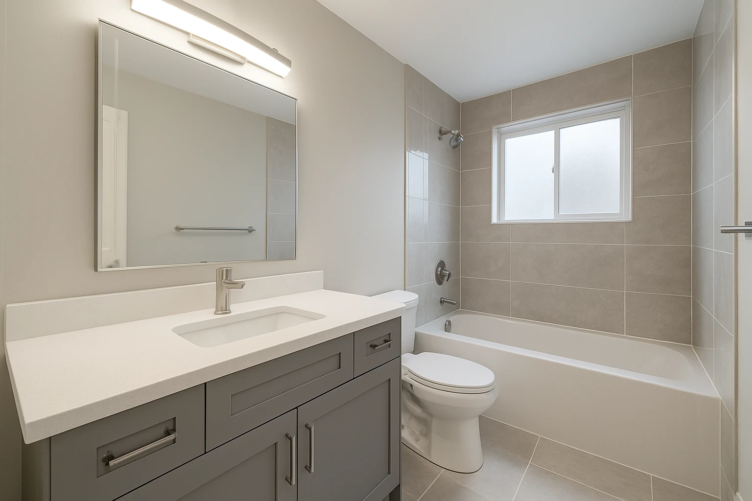 Partial bathroom cosmetic refresh in Langley BC
