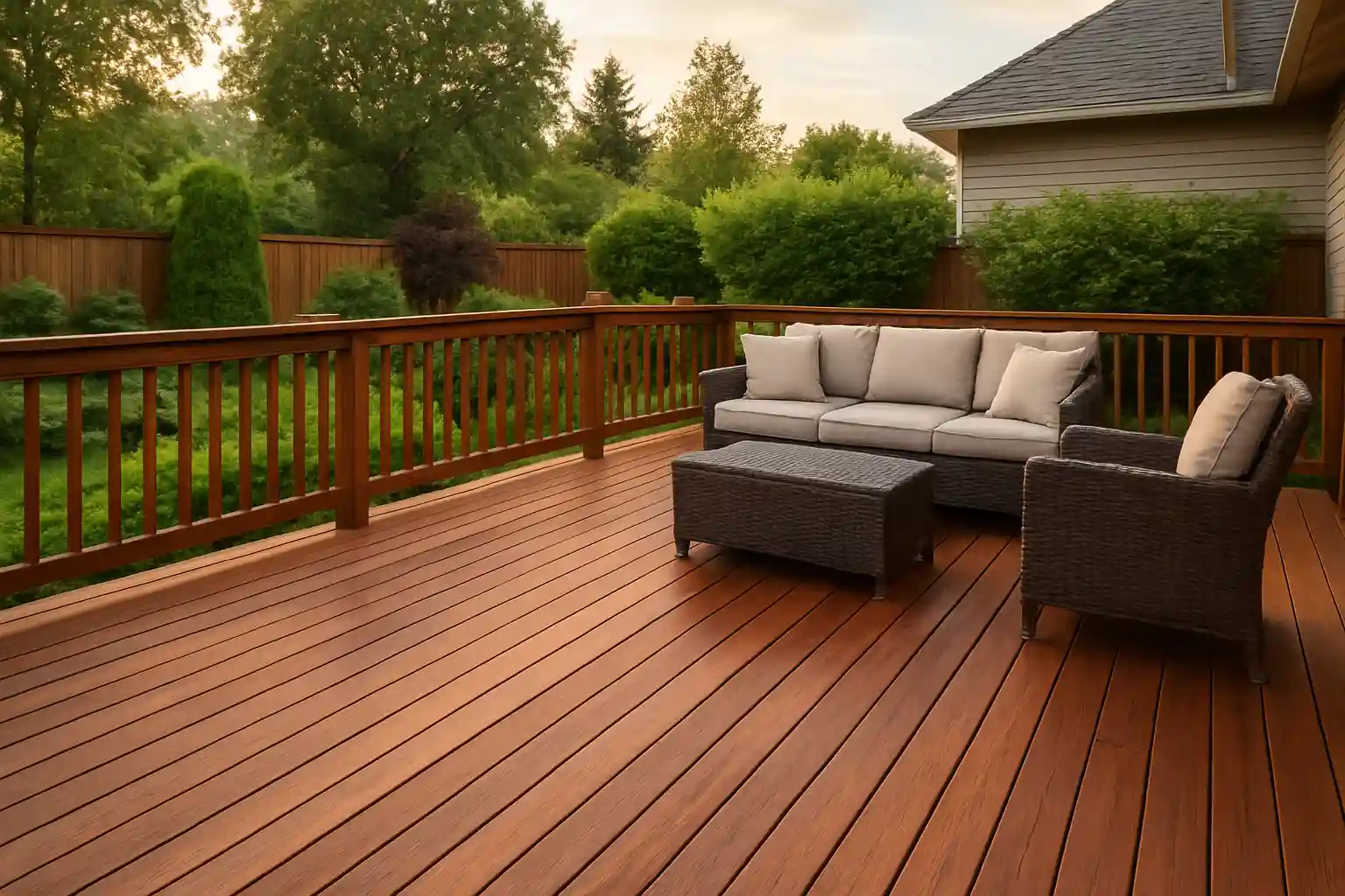 Deck repair and board replacement in Langley
