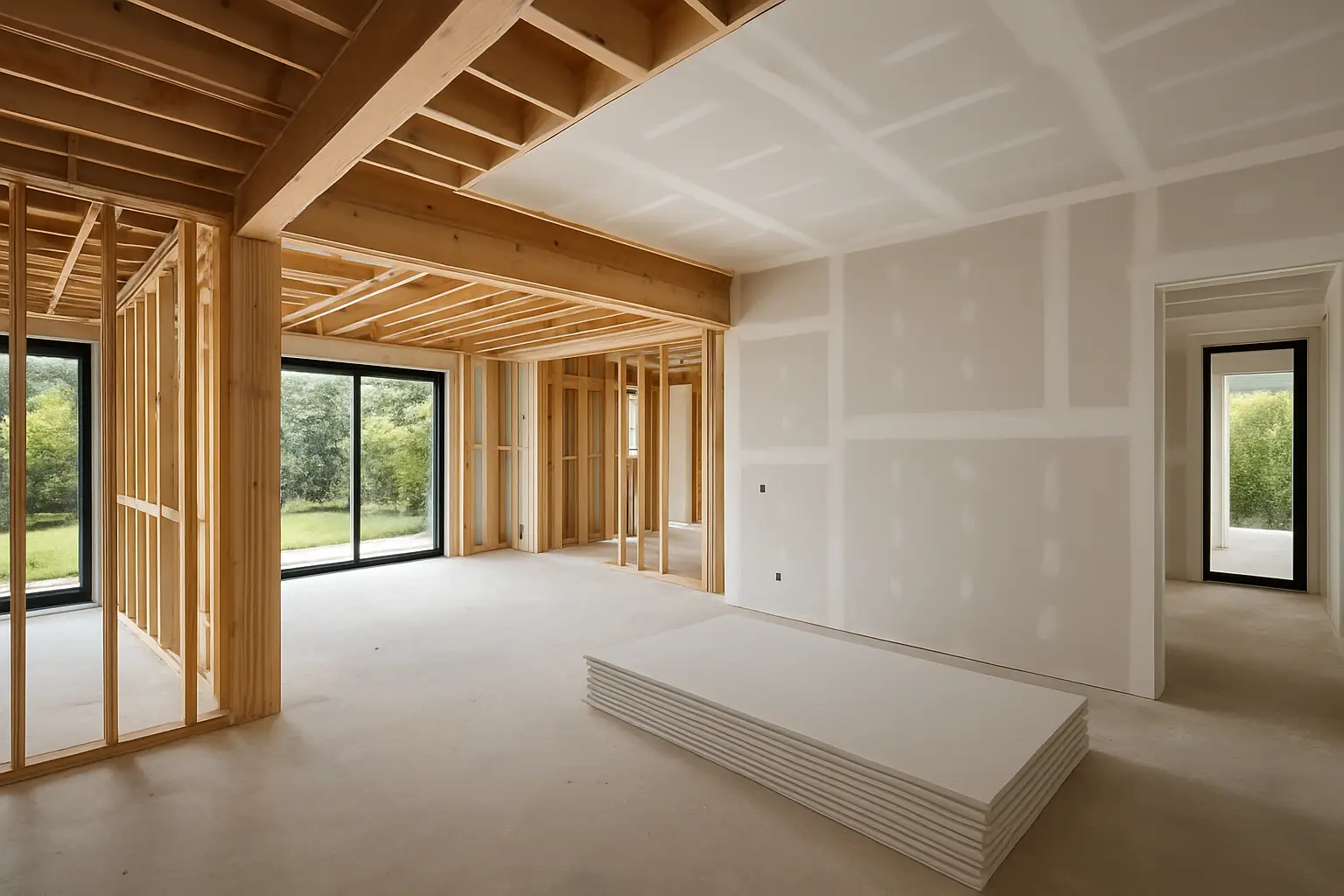 Visible home renovation finishing