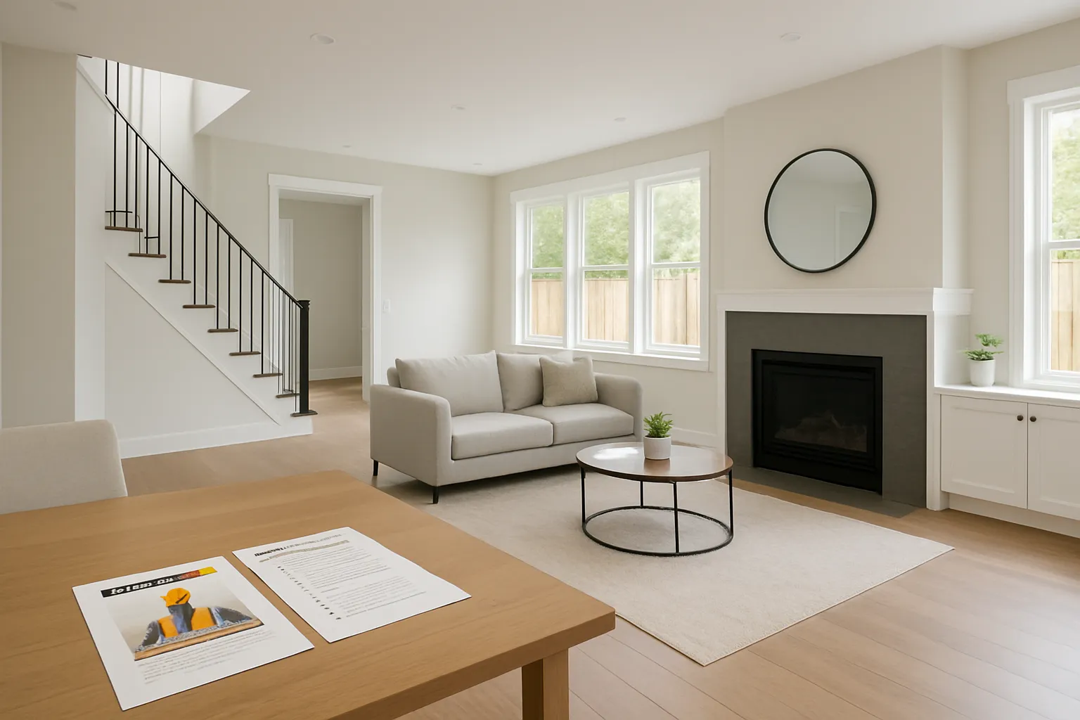 Homeowner reviewing renovation documentation